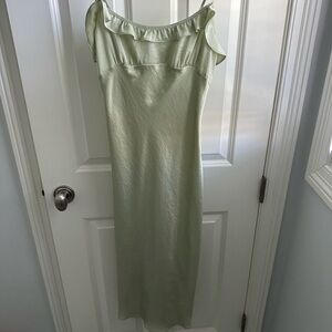 Aritzia Silk Green Dress